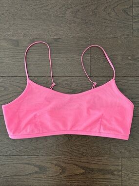 Alo Airmesh Venus pink mesh bra top Medium